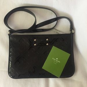 Kate Spade black patent Crossbody purse